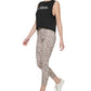 Calça legging feminina Calvin Klein estampada cintura alta 7/8 marrom tamanho grande