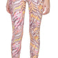 Calça legging feminina Calvin Klein estampada cintura alta 7/8 rosa tamanho médio
