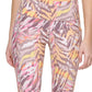 Calça legging feminina Calvin Klein estampada cintura alta 7/8 rosa tamanho médio