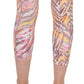 Calça legging feminina Calvin Klein estampada cintura alta 7/8 rosa tamanho médio