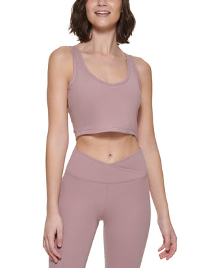Calvin Klein Women's Strappy Crop Top Brown Size Medium