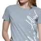 Camiseta Calvin Klein Signature Logo Feminina Cinza Tamanho X-G