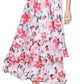 Vestido longo floral feminino Calvin Klein vermelho tamanho 10 Petite