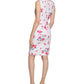 Vestido tubinho sem mangas Calvin Klein Sunburst feminino, branco, tamanho 10, pequeno