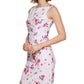 Vestido tubinho sem mangas Calvin Klein Sunburst feminino, branco, tamanho 10, pequeno
