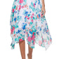 Vestido Calvin Klein Feminino Floral Alto Baixo Rosa Tamanho 12 Petite