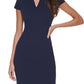 Vestido Calvin Klein Feminino Manga Curta Gola Alta Azul Tamanho 2