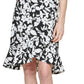 Vestido Calvin Klein Feminino Estampa Floral Bainha Babados Preto Tamanho 2