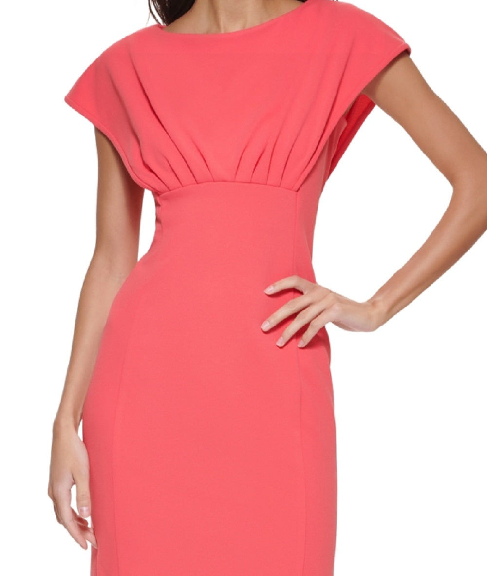 Vestido Capelet Bainha Calvin Klein Feminino Rosa Tamanho 16