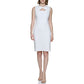 Vestido Calvin Klein Feminino com Decote Redondo Branco Tamanho 12