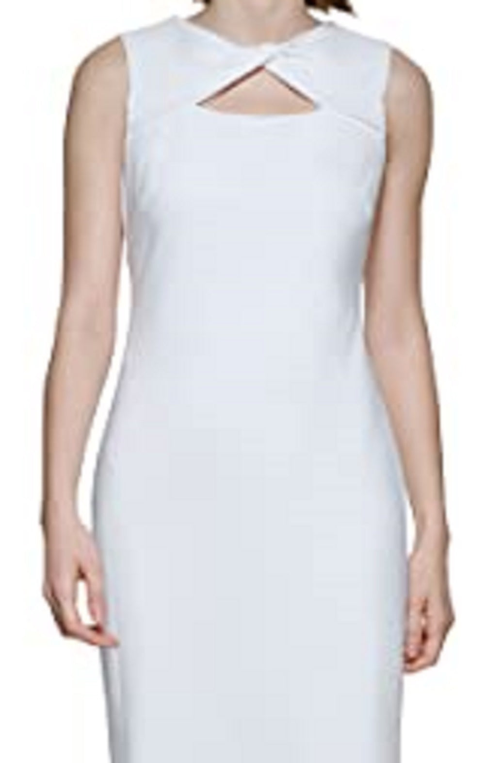 Vestido Calvin Klein Feminino com Decote Redondo Branco Tamanho 12