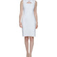 Vestido Calvin Klein Feminino com Decote Redondo e Manga Curta, Branco, Tamanho 8