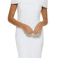 Vestido tubinho tomara que caia Calvin Klein feminino, branco, tamanho 8