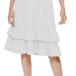 Vestido Calvin Klein Feminino com Babados e Corte A Branco Tamanho 4