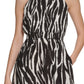 Vestido Calvin Klein Feminino com Babados e Cintura Smocked, Preto, Tamanho 4