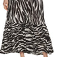Vestido Calvin Klein Feminino com Babados e Cintura Smocked, Preto, Tamanho 4