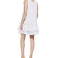 Vestido Calvin Klein Feminino Texturizado com Babados e Bainha Branca Tamanho 14