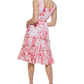 Vestido floral feminino Calvin Klein A-Line rosa tamanho 14