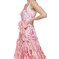 Vestido floral feminino Calvin Klein A-Line rosa tamanho 14