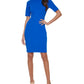 Vestido tubinho Calvin Klein feminino com manga cotovelo, azul, tamanho 10