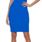 Vestido tubinho Calvin Klein feminino com manga cotovelo, azul, tamanho 2