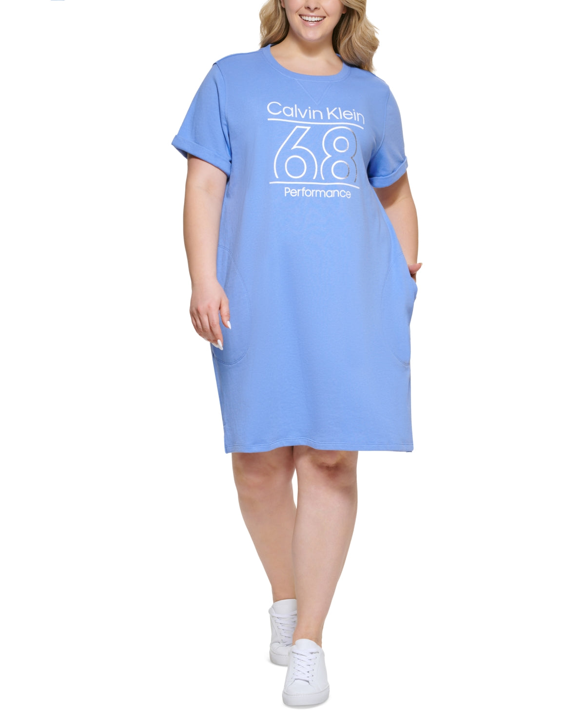 Calvin Klein Vestido Terry Sneaker Feminino Roxo Tamanho 3X