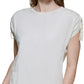 Blusa Calvin Klein Feminina Manga Comprida Marrom Tamanho Médio
