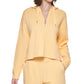 Calvin Klein Moletom com capuz feminino meio zíper amarelo tamanho XX-G