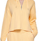 Calvin Klein Moletom com capuz feminino meio zíper amarelo tamanho X-S