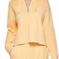 Calvin Klein Moletom com capuz feminino meio zíper amarelo tamanho X-S