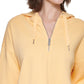 Calvin Klein Moletom com capuz feminino meio zíper amarelo tamanho X-S