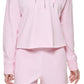 Calvin Klein Moletom com capuz feminino meio zíper rosa tamanho grande