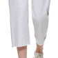 Calça de moletom curta feminina Calvin Klein, branca, tamanho X-G
