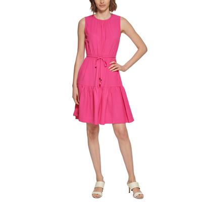 Vestido Calvin Klein Feminino com Ajuste Fino e Flare Rosa Tamanho 8