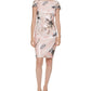 Vestido Calvin Klein Feminino com Lantejoulas e Costas Decote Rosa Tamanho 10