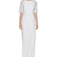 Vestido Calvin Klein Feminino com Strass e Cintura Alta, Branco, Tamanho 16