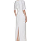 Vestido Calvin Klein Feminino com Strass e Cintura Alta, Branco, Tamanho 16