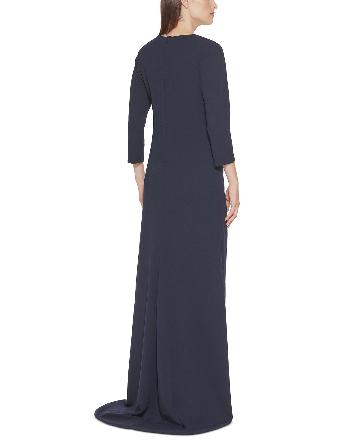 Vestido envelope falso Calvin Klein feminino, azul, tamanho 4