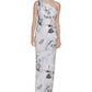 Vestido Calvin Klein Feminino com Um Ombro e Detalhe em Renda Cinza Tamanho 4