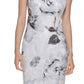 Vestido Calvin Klein Feminino com Um Ombro e Detalhe em Renda Cinza Tamanho 4