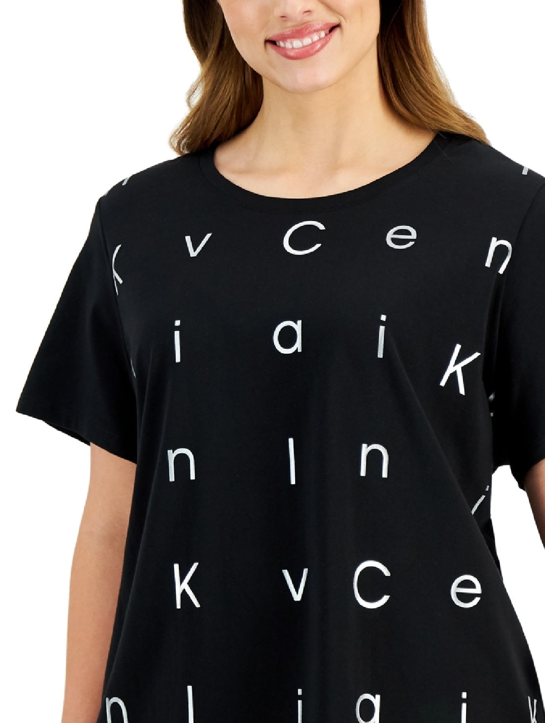 Camiseta Calvin Klein Feminina com Logotipo Preto Tamanho 3X