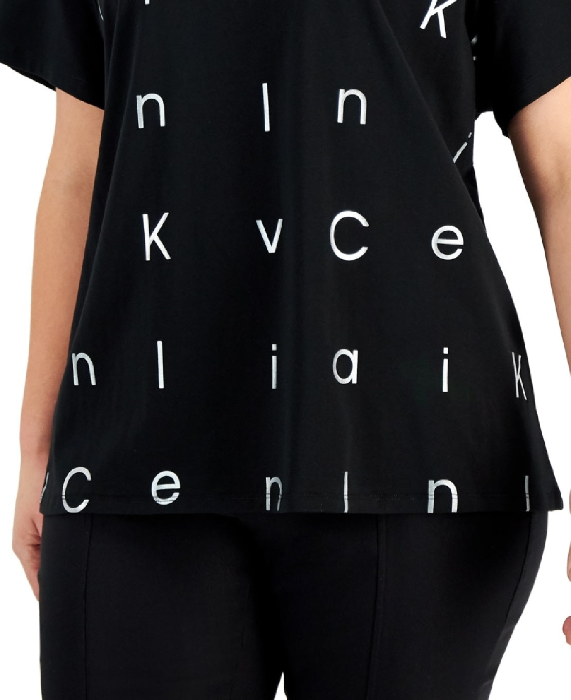 Camiseta Calvin Klein Feminina com Logotipo Preto Tamanho 3X