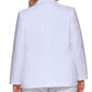 Calvin Klein Blazer Feminino Plus One Button Branco Tamanho 20W