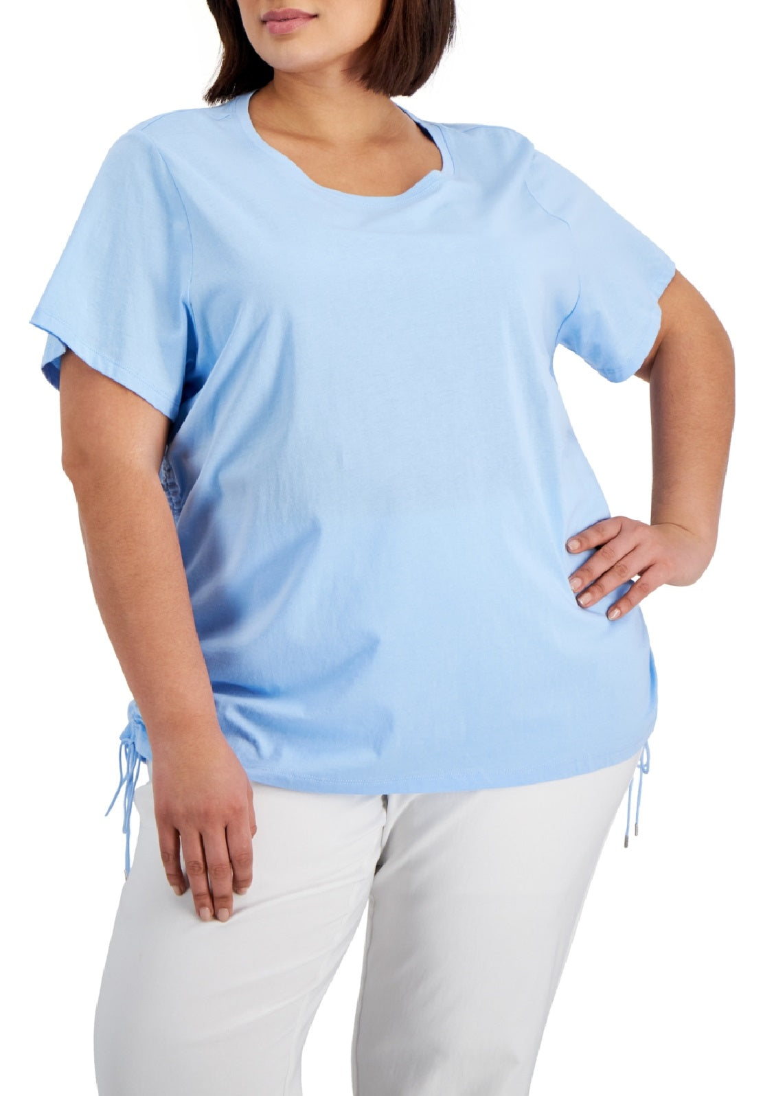 Blusa Calvin Klein Feminina Cintada com Costura Lateral Azul Tamanho 0X