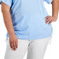 Blusa Calvin Klein Feminina Cintada com Costura Lateral Azul Tamanho 0X