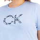 Camiseta Calvin Klein Feminina Estampada com Logotipo Azul Tamanho 1X
