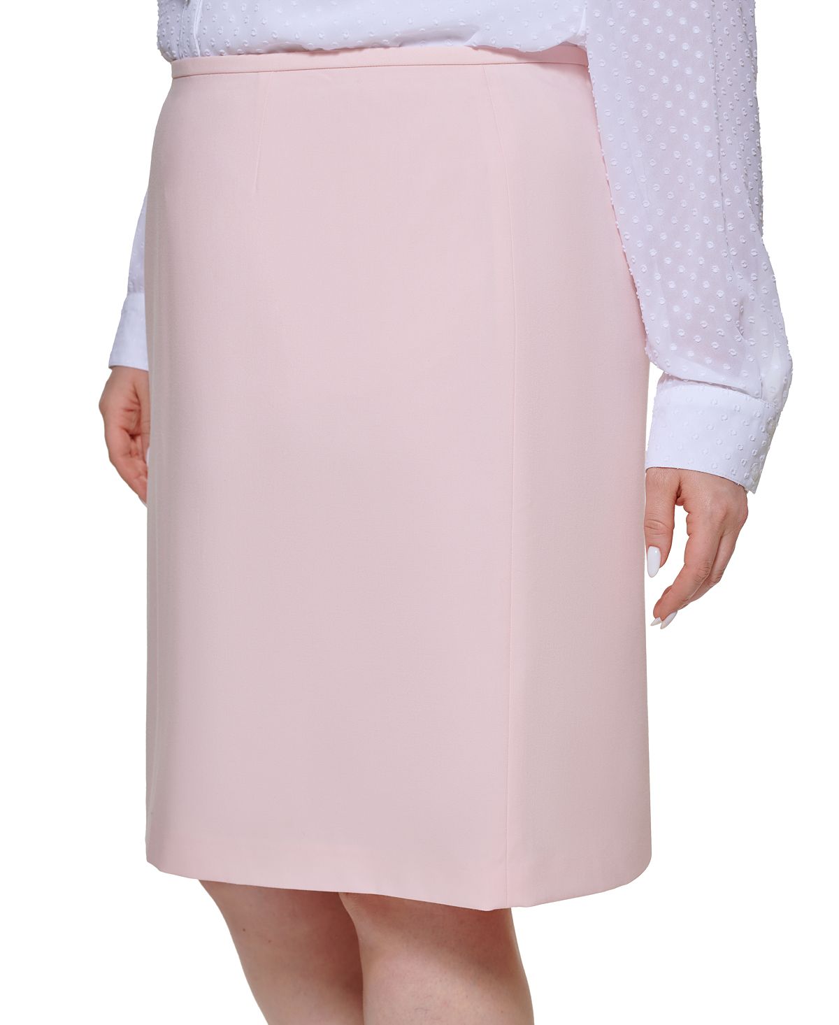 Saia lápis Lux Calvin Klein feminina rosa tamanho 18W