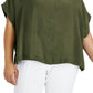 Blusa Calvin Klein Feminina com Botões Verde