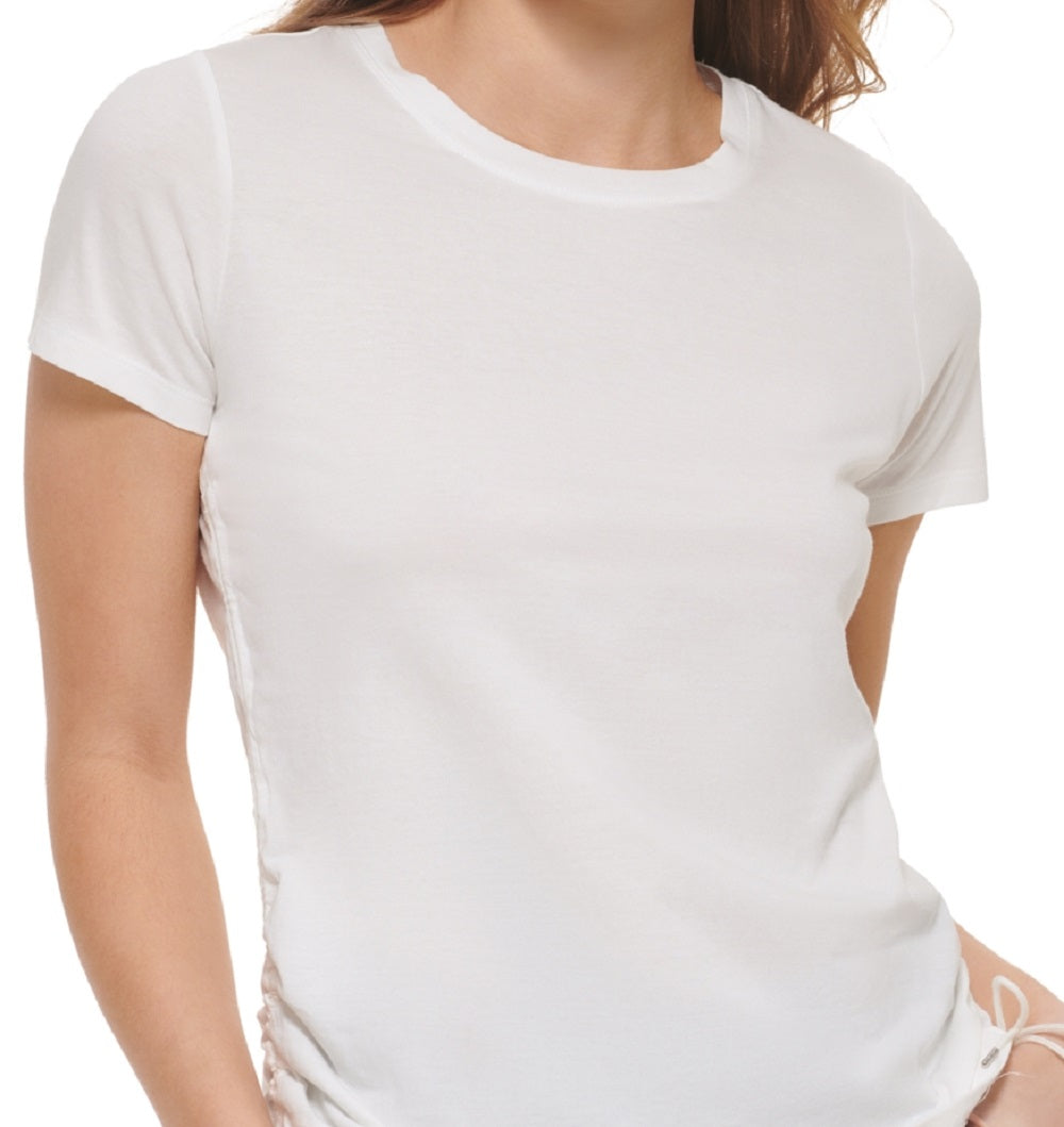 Camiseta Calvin Klein Feminina Cinch Side Branca Tamanho P