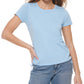 Camiseta Calvin Klein Feminina Cinch Side Azul Tamanho Grande